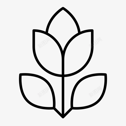 花开花玫瑰图标svg_新图网 https://ixintu.com 开花 玫瑰 花 花pt2
