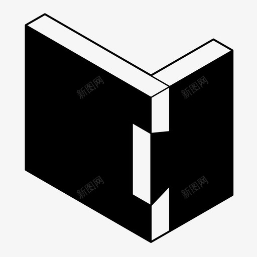 通过燕尾榫连接木匠连接图标svg_新图网 https://ixintu.com 木制品 木匠 木接头 细木工 细部 连接 通过燕尾榫连接