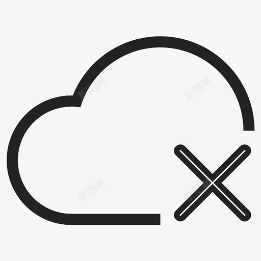云端关闭图标svg_新图网 https://ixintu.com 云端关闭