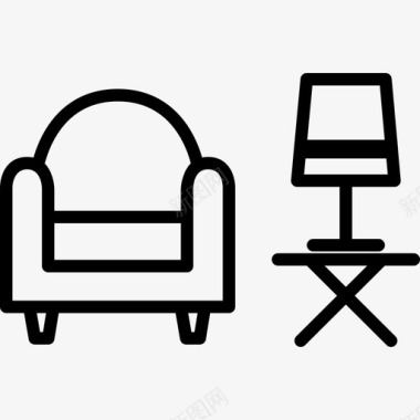 沙发灯沙发家具图标图标