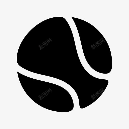 网球球游戏图标svg_新图网 https://ixintu.com 游戏 球 网球 运动