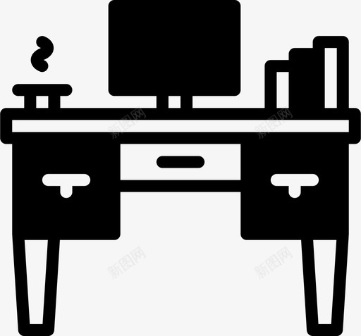 办公桌个人物品家具图标svg_新图网 https://ixintu.com smashicons家庭2个实心 个人物品 办公桌 家具 家用
