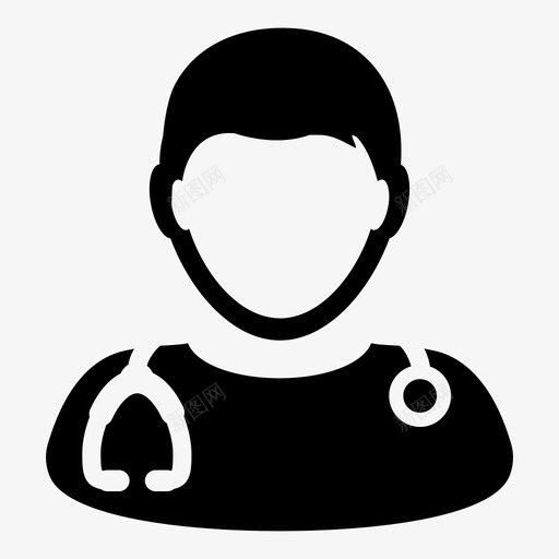 医生医疗保健医学图标svg_新图网 https://ixintu.com 医学 医学媒介图标 医生 医疗保健 听诊器 护士