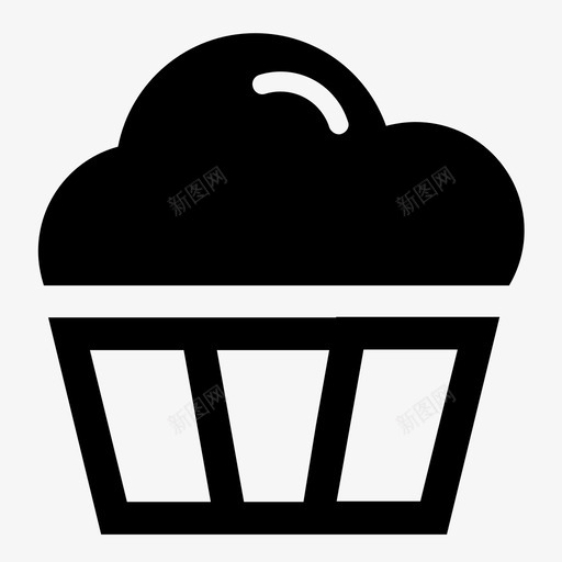 纸杯蛋糕咖啡吃图标svg_新图网 https://ixintu.com 吃 咖啡 咖啡馆图标 好吃 纸杯蛋糕