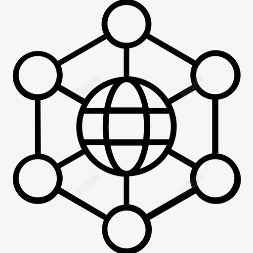 全球社区社交媒体团队图标svg_新图网 https://ixintu.com 1400个网络和搜索引擎优化平面线图标 全球社区 团队 社交媒体
