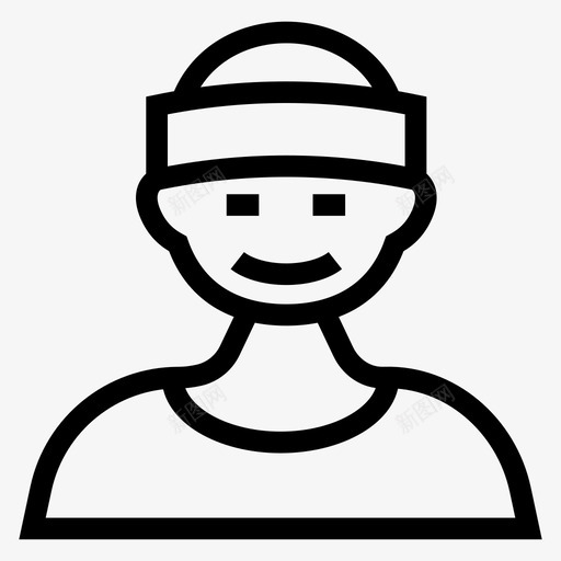 患者头像男图标svg_新图网 https://ixintu.com 人 头像 头像线图标 患者 用户 男