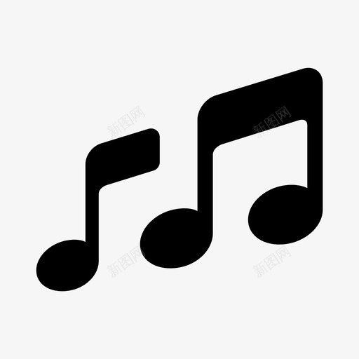 音乐笔记歌词歌曲图标svg_新图网 https://ixintu.com 歌曲 歌词 音乐笔记
