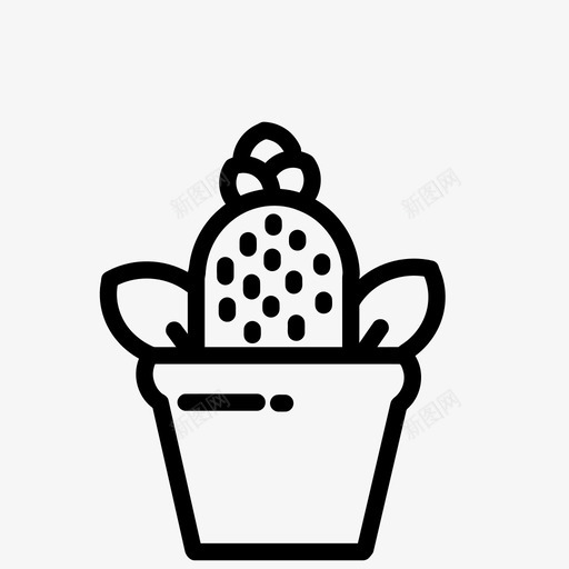 植物仙人掌花园图标svg_新图网 https://ixintu.com 仙人掌 植物 盆栽 自然 花园