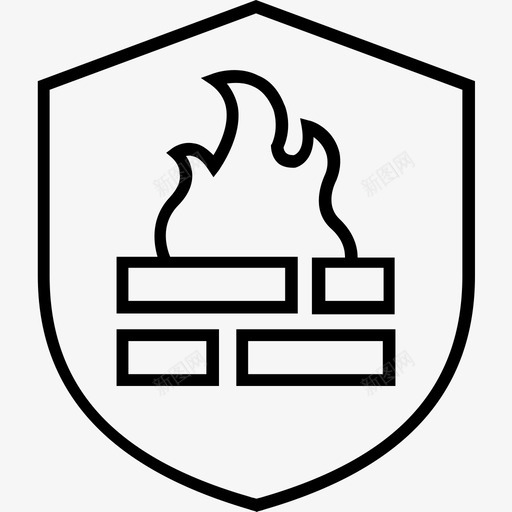 防火墙防病毒保护图标svg_新图网 https://ixintu.com 1400网页和搜索引擎优化平面线图标 保护 安全 防火墙 防病毒