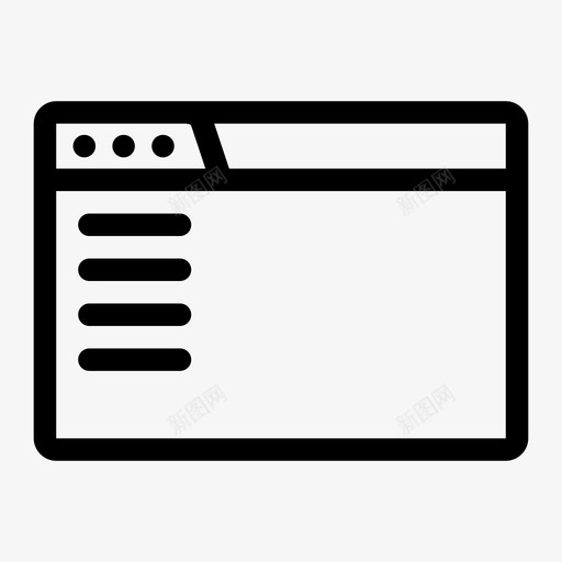 左侧导航浏览器左侧窗口图标svg_新图网 https://ixintu.com 可用性 左侧导航 左侧窗口 浏览器 网站
