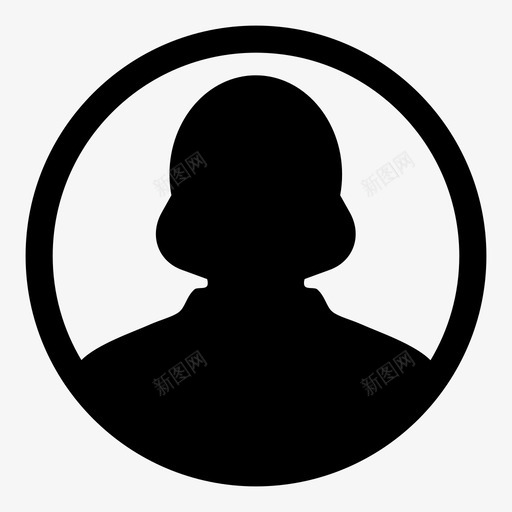 女性账户头像图标svg_新图网 https://ixintu.com 个人 个人档案向量图标 个人资料 头像 女孩 女性 用户 账户