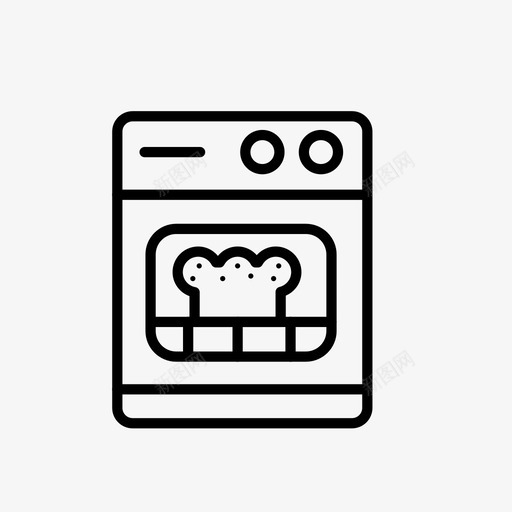 烤箱面包食品02图标svg_新图网 https://ixintu.com 烤箱 面包 食品02