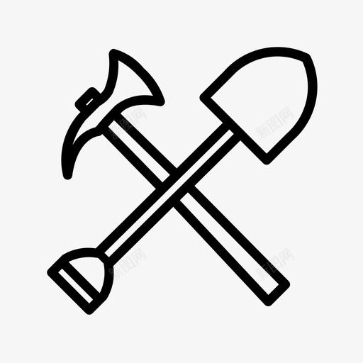 矿工工具斧头采矿图标svg_新图网 https://ixintu.com 加密货币矿工 斧头 矿工工具 采矿 鹤嘴锄
