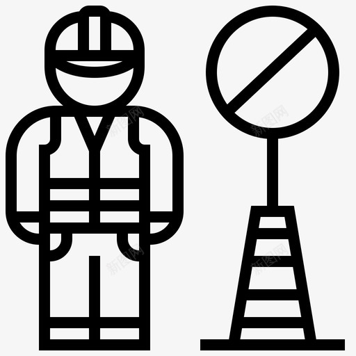建筑工人职业人图标svg_新图网 https://ixintu.com 人 人的职业 建筑工人 职业 道路