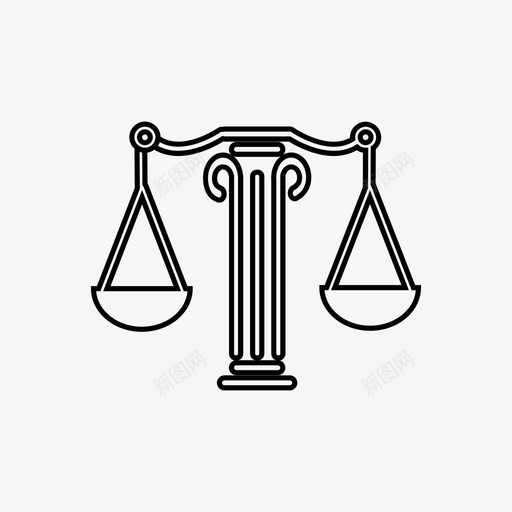 平衡真相的平衡法庭图标svg_新图网 https://ixintu.com 平衡 法庭 法律 真相的平衡 证词