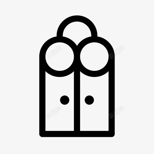 教堂窗户门彩色玻璃图标svg_新图网 https://ixintu.com 彩色玻璃 教堂窗户 门