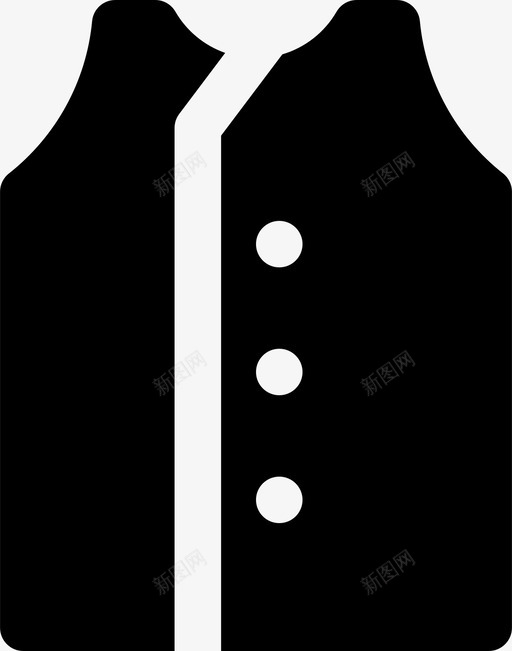 背心经典衣服图标svg_新图网 https://ixintu.com 穿 绅士装 经典 背心 衣服 西装