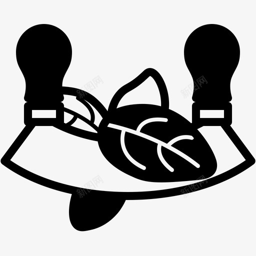 药草刀罗勒刀片图标svg_新图网 https://ixintu.com 刀片 切割 切碎器 夹层 罗勒 美味厨房刀雕文 药草刀