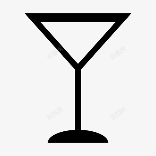 饮料鸡尾酒杯马提尼图标svg_新图网 https://ixintu.com 厨房和食物 饮料 马提尼 鸡尾酒杯