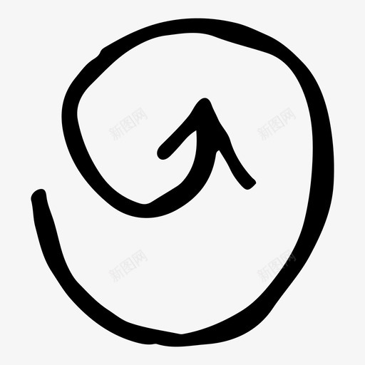 箭头螺旋形向上图标svg_新图网 https://ixintu.com 向上 箭头 螺旋形