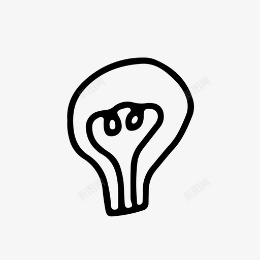 灯泡想法思想图标svg_新图网 https://ixintu.com 奇思妙想 思想 想法 灯泡