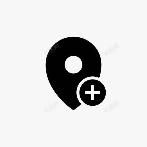 添加位置地图插针图标svg_新图网 https://ixintu.com 地图插针 添加位置