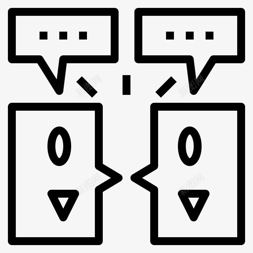会议办公室谈话图标svg_新图网 https://ixintu.com 会议 办公室 工作 活动 谈话
