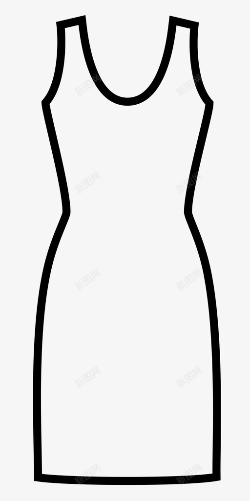 服装简单女士图标svg_新图网 https://ixintu.com 女士 工作服 服装 简单