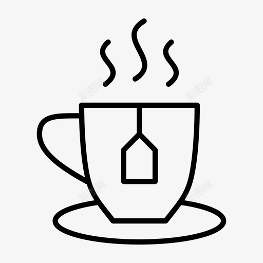 茶杯咖啡热的图标svg_新图网 https://ixintu.com 咖啡 杯子 热的 茶杯