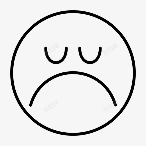 悲伤激动皱眉图标svg_新图网 https://ixintu.com 悲伤 愁眉苦脸 激动 皱眉