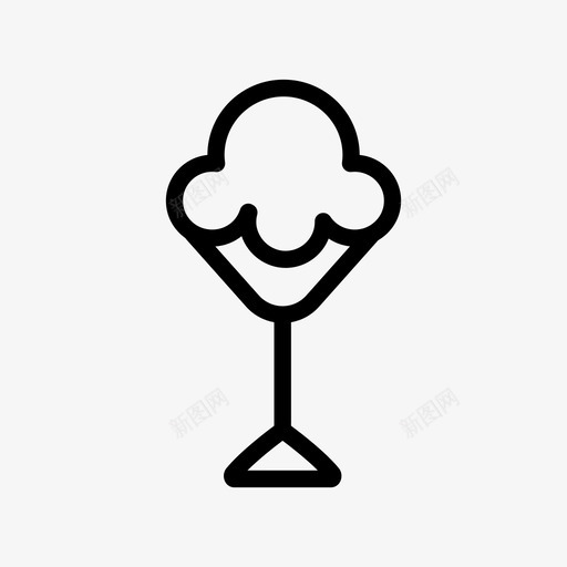冰淇淋碗甜点食物图标svg_新图网 https://ixintu.com 冰淇淋碗 冰激凌 晚餐 甜点 美味 食物