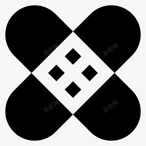 绷带援助医疗图标svg_新图网 https://ixintu.com 医疗 医疗保健 援助 石膏 绷带 贴片