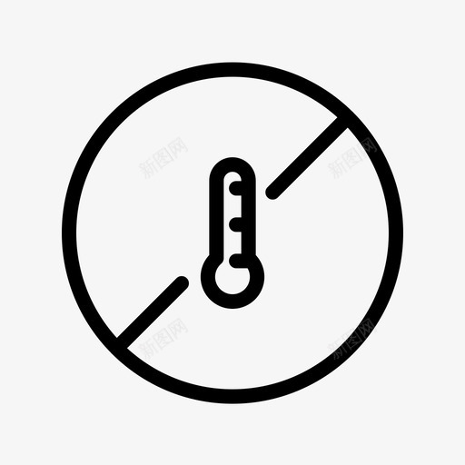禁止加热温度计暖气图标svg_新图网 https://ixintu.com 暖气 温度计 禁止加热 禁止包装