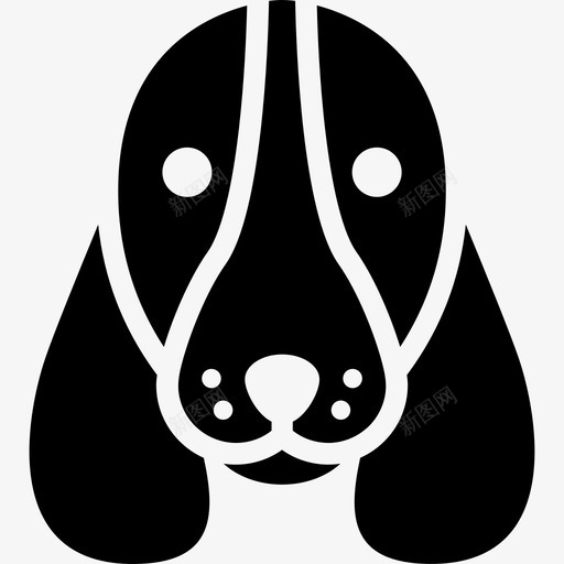 巴塞特猎犬狗头动物汪汪图标svg_新图网 https://ixintu.com 动物 巴塞特猎犬狗头 汪汪