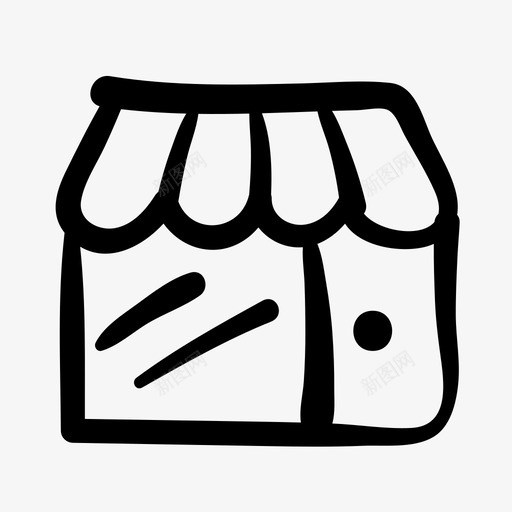 商店商业涂鸦图标svg_新图网 https://ixintu.com 商业 商店 涂鸦 涂鸦商业商店财务 购物 零售