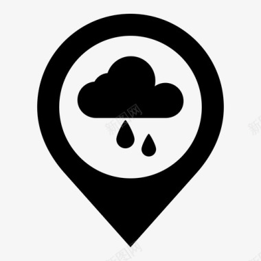 雨地图标记雨滴图标