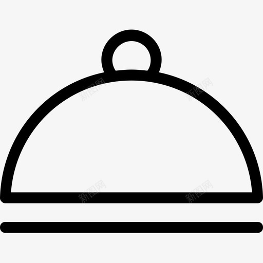 cloche厨师拼盘食品拼盘图标svg_新图网 https://ixintu.com cloche 厨师拼盘 服务盘 食品拼盘 食品服务 食品线图标