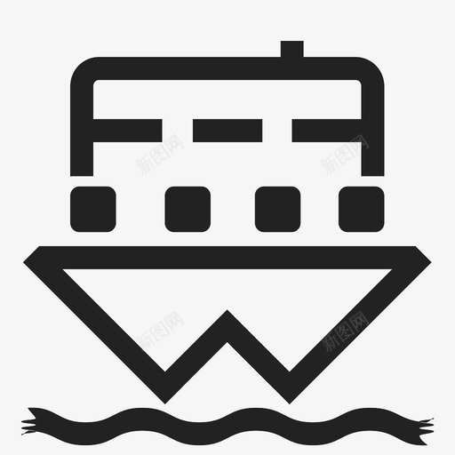 轮船svg_新图网 https://ixintu.com 轮船
