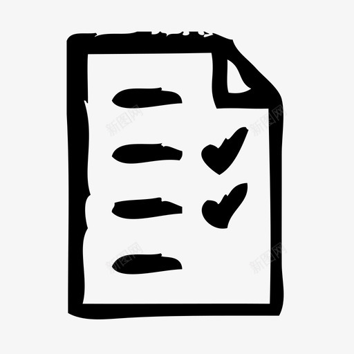 工作计划检查表粗略图标svg_新图网 https://ixintu.com 工作计划 检查表 粗略