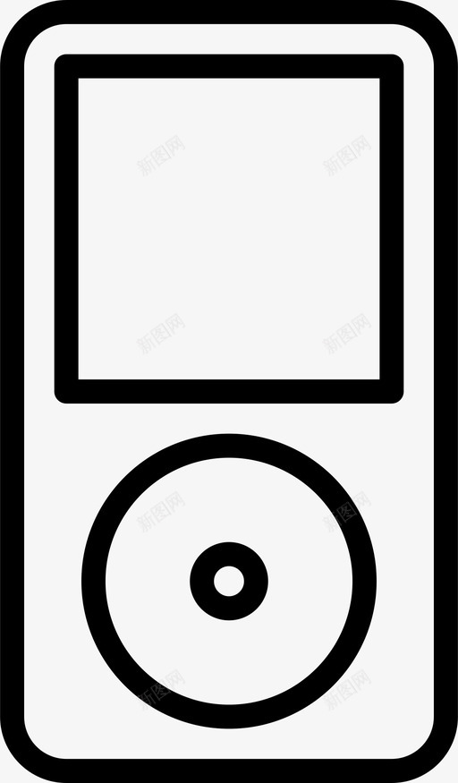 mp3播放器ipod音乐图标svg_新图网 https://ixintu.com ipod mp3播放器 技术 显示器 音乐