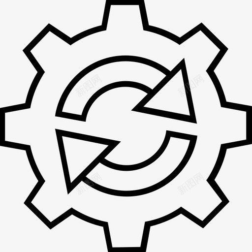 更新齿轮刷新图标svg_新图网 https://ixintu.com 1400网页和搜索引擎优化平面线图标 刷新 同步 更新 重新加载 齿轮