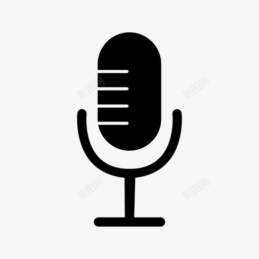 麦克风录音多媒体图标svg_新图网 https://ixintu.com 多媒体 录音 麦克风