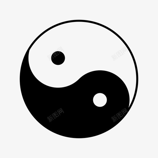 阴阳平衡中国图标svg_新图网 https://ixintu.com 东方 中国 和谐 平等 平衡 阴阳