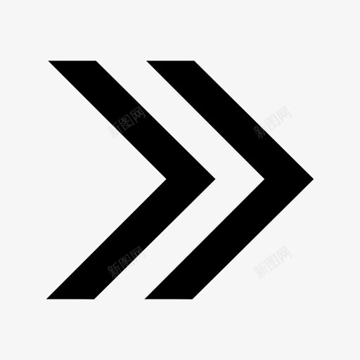 快进方向下一个图标svg_新图网 https://ixintu.com 下一个 右箭头 快进 指针 方向 线图标