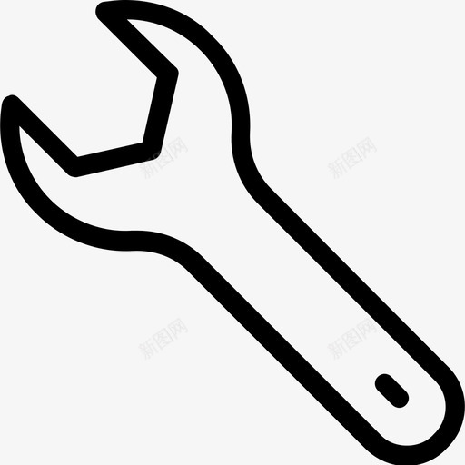 扳手车库工具技工图标svg_新图网 https://ixintu.com 扳手 技工 科技线图标 维修工具 车库工具