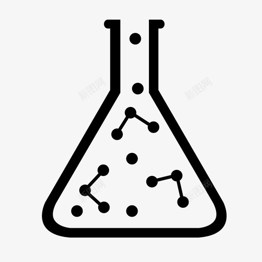 锥形烧瓶电池化学品图标svg_新图网 https://ixintu.com 分子 化学品 实验 实验室 电池 科学收藏 锥形烧瓶