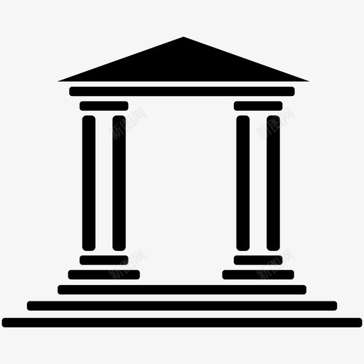 支柱法律建筑图标svg_新图网 https://ixintu.com 建筑 支柱 法律