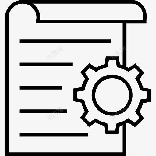 文件设置cog首选项图标svg_新图网 https://ixintu.com 600金融平面线图标 cog 书写板 工作表 文件设置 首选项