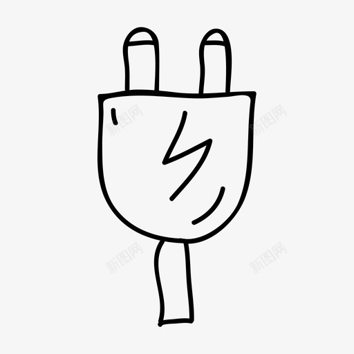 插头连接电气图标svg_新图网 https://ixintu.com 插头 插座 电气 电源 连接