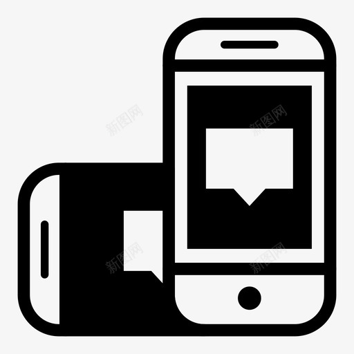 智能手机消息聊天模型图标svg_新图网 https://ixintu.com 智能手机模型1 智能手机消息 模型 聊天